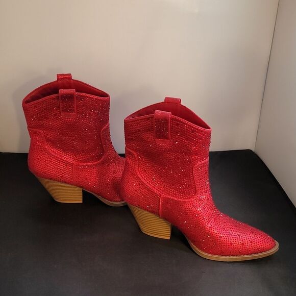 BRAND NEW FOREVER RIVER RHINESTONE WESTERN BOOTIES R3 - Picture 4 of 16